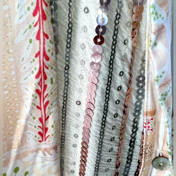 $250 Anthropologie lovers! MADE IN ITALY Boho mini oversized dress S viscose - Picture 12 of 14